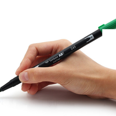 Bút lông cọ hai đầu Tombow ABT Dual Brush Pen - Brush/ Bullet - Hot Pink (743)