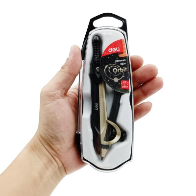 Bộ Compa Kèm Bút Chì Gỗ - Deli EG20402