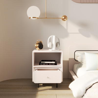 [Happy Home Furniture] SWEETY, Táp đầu giường 2 ngăn - chân sắt, 48cm x 40cm x 58cm ( DxRxC), THK_080