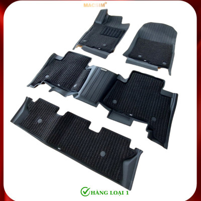 Thảm lót sàn 2 lớp  xe ô tô TOYOTA PRADO 2010+ Nhãn hiệu Macsim 3W chất liệu nhựa TPE đúc khuôn cao cấp - màu đen