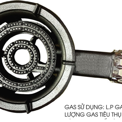 Combo Bếp Gas Công Nghiệp Chuyên Dụng Hầm Chiên Kho OWANI WN-280C Sơn Tĩnh Điện Loại To 5 Chân Kèm Van Dây - Hàng Chính Hãng