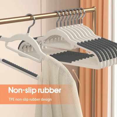 Set 10 móc treo quần áo chống trượt xoay 360 đa năng 
