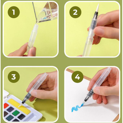 Màu nước nén Thiên Long 12/18/24 màu Colokit Solid Water Color - Màu nén mịn, dễ pha màu, đạt chuẩn châu Âu, tặng kèm cọ