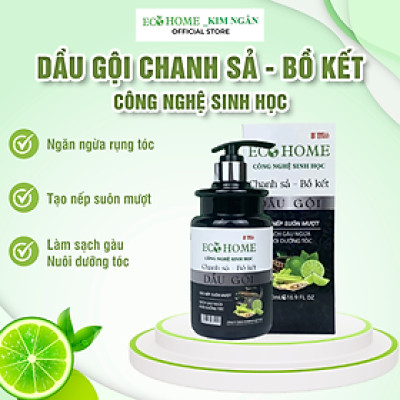 Dầu Gội Chanh Sả Bồ Kết Công Nghệ Sinh Học ECOHOME Kim Ngân Store Giúp Dưỡng Ẩm Tóc, Mềm Mượt,Óng Ả, Lưu Hương Lâu 500ml
