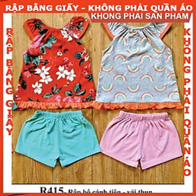 Rập giấy A0 bộ thun bé gái mã R415 (BẢN VẼ)