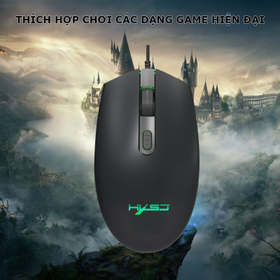 Chuột Có Dây HXSJ V300 Điều Chỉnh Độ Nhạy DPI 1600 Sử Dụng Cho LapTop, Pc... - Hàng Chính Hãng 
