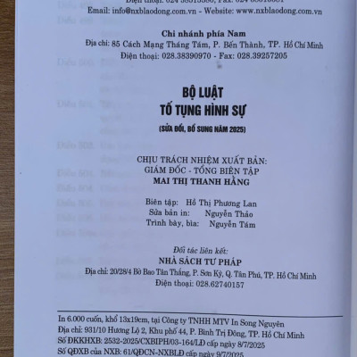 Bộ luật Tố tụng hình sự (Sửa đổi, bổ sung năm 2025)