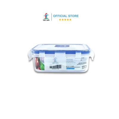 [TẶNG KHAY RÁO NƯỚC] Bộ 3 Hộp Đựng Thực Phẩm  VIETSON 450ml Nắp Khóa 4 Cạnh Kín Hơi