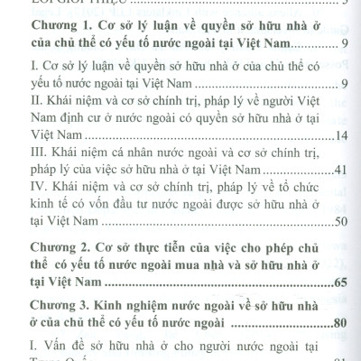 Quyền Sở Hữu Nhà Ở Của Chủ Thể Có Yếu Tố Nước Ngoài Tại Việt Nam (Sách chuyên khảo)