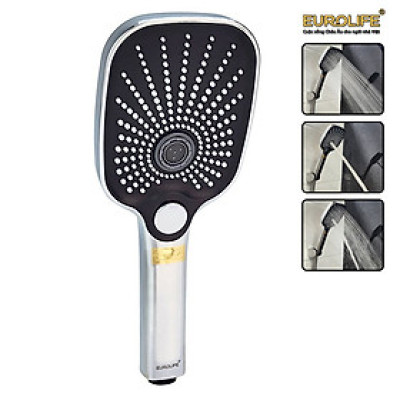 Bộ tay dây sen 3 chức năng chảy, nhựa ABS mạ Chrome Eurolife EL-127SH-T