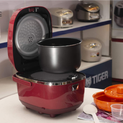 HÀNG CHÍNH HÃNG: Nồi cơm điện Tiger dung tích 1.8l  JBX-A18W màu đỏ