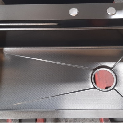 Chậu rửa bát inox304 chống xước 7546 nano đen dày 3li, vòi rửa bát nóng lạnh rút dây nano, bộ xả, khay inox, dụng cụ rửa ly cốc, bình rửa bát