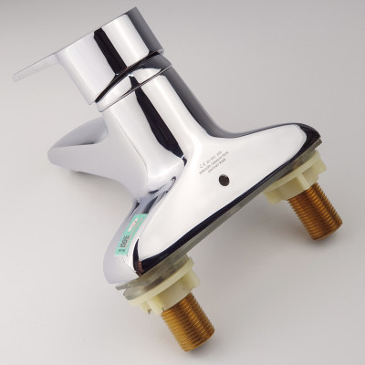 Vòi Lavabo nóng lạnh 2 chân Đồng mạ Chrome Eurolife EL-AZA03-1 (Trắng bạc)