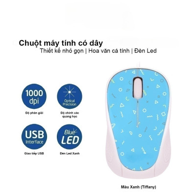 Chuột máy tính có dây PMC1005 giá Tốt, đèn LED hoạ tiết bắt mắt Dây Dài Thiết Kế Ôm Tay Thuận Cả 2 Tay Văn Phòng USB Cho Máy Tính Laptop Tivi - Hàng Nhập Khẩu