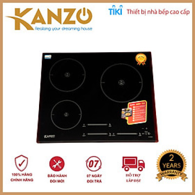 Bếp từ ba KANZO KZ-HQ999I [Invester tiết kiêm 35% điện năng] - Mặt kính Kanger cao cấp, Bảo hành 2 năm - Hàng chính hãng