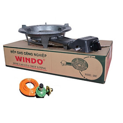Bếp gas công nghiệp  Windo 260C - Tặng bộ van dây (đầu đốt gang) - Hàng Chính Hãng