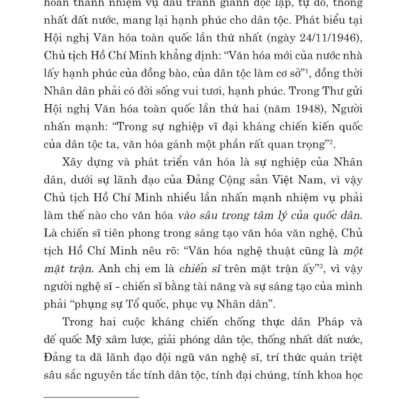 Xây dựng và phát triển nền văn hóa Việt Nam tiên tiến, đậm đà bản sắc dân tộc - bản in 2024