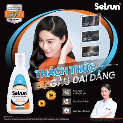 Dầu gội Selsun chống gàu, sạch gàu & hết ngứa da đầu Selsun Anti-Dandruff Shampoo 50ml