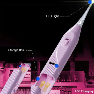 Bộ Dụng Cụ Lấy Ráy Tai Có Đèn Led Cao Cấp Kèm Hộp Đựng Sịn Sò Sử Dụng Cổng Sạc USB Tặng Kèm Kính Lúp