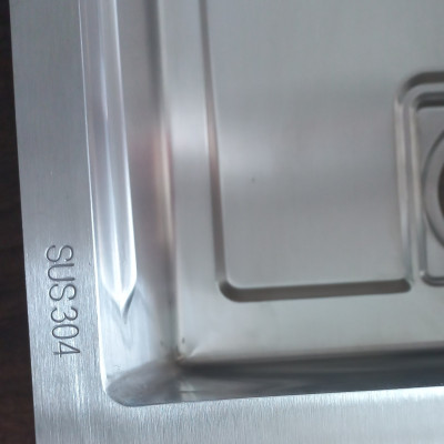 Combo chậu rửa chén bát 1 hố lớn Valenza 7846 inox sus304 chuẩn 100% kèm vòi rửa bát dáng Vuông Valenza sus304, bộ xả to ngăn mùi, khay inox kín-TẶNG BÌNH NƯỚC RỬA CHÉN