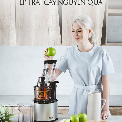Máy Ép Chậm Olivo SJ200 Thương Hiệu Mỹ Vỏ Hợp Kim Trái Cây Ép Kiệt 96% Dung Tích 0.5 Lít Công Suất 200 W - Hàng Chính Hãng