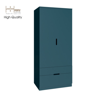 [Happy Home Furniture] MOLLY, Tủ quần áo 2 cánh mở - 2 ngăn kéo, 76cm x 54cm x 176cm ( DxRxC), TCM_107