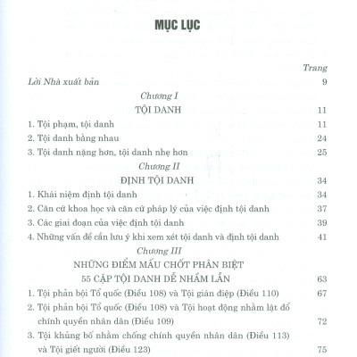 55 CẶP TỘI DANH DỄ NHẦM LẪN TRONG BỘ LUẬT HÌNH SỰ (HIỆN HÀNH) (Tái bản có sửa chữa, bổ sung - Năm 2022)
