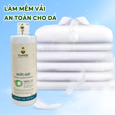 Nước giặt quần áo hữu cơ Fuwa3e an toàn cho bé chuyên giặt lụa hương bạc hà 500ml