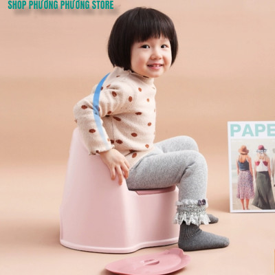 Ghế Bô Cho Bé Đi Vệ Sinh Có Tựa Lưng,Chân Đế Chống Trượt,Có Ngăn Chứa Dễ Tháo Lắp Cọ Rửa ( Ghế Bô Hàng Cao Cấp Chống Gù Lưng ) MSPVN-5640