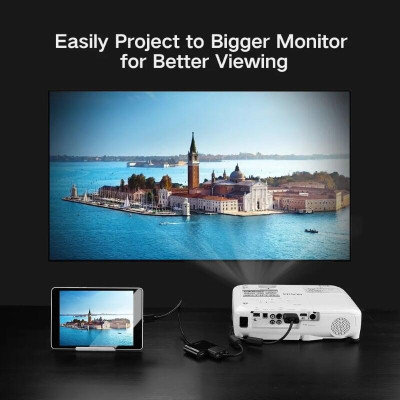 Ugreen UG40744CM101TK Màu Đen Bộ chuyển HDMI sang VGA + HDMI kèm cổng âm thanh - HÀNG CHÍNH HÃNG