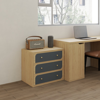 [Happy Home Furniture] BANA, Táp đầu giường 3 ngăn kéo, 70cm x 45cm x 61cm ( DxRxC), THK_121