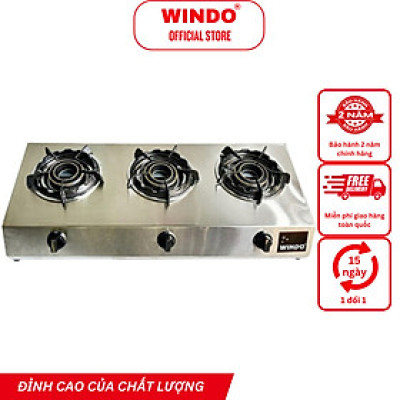 Bếp Gas Công Nghiệp Thấp Áp 3 Lò WINDO - 310 | Bếp gas 3 lò sen lửa lớn nấu nhanh hơn- Hàng Chính Hãng