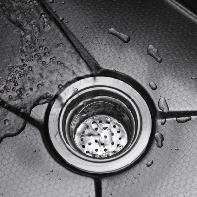 Chậu rửa bát inox304 chống xước 7845 nano đen, vòi Vuông nóng lạnh, bộ xả, khay inox, dụng cụ xịt ly cốc, bình rửa bát