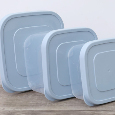 Bộ 3 hộp thực phẩm vuông Hokkaido 500-1000-2000ml ( Tặng kèm Sticker) - INOCHI - chất lượng tiêu chuẩn Nhật Bản