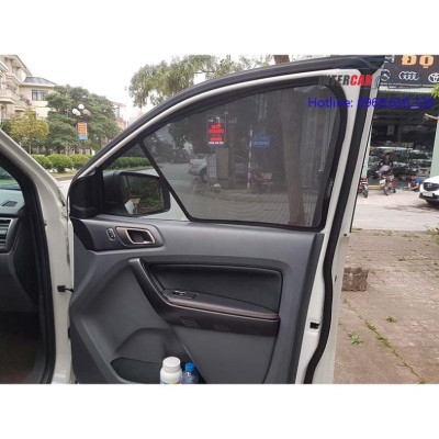 Bộ rèm chắn nắng vải lưới dành cho FORD RANGER 2016-2021 có gắn nam châm hút