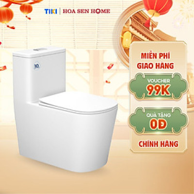 Bồn cầu một khối TUSLO MON 2091 Pro công nghệ xả xoáy Siphon mạnh mẽ, cuốn trôi chất bẩn trong vòng 5 giây - Hoa Sen Home - Hàng chính hãng