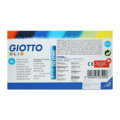 Bút sáp màu nhập khẩu Italy GIOTTO Olio Hộp 12 màu 293000