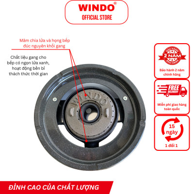 Bếp Khè Công Nghiệp 3 Lò WINDO - 38SI - Hàng Chính Hãng - Bảo Hành 2 Năm