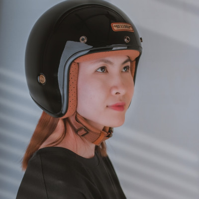 Mũ Bảo Hiểm 3/4 Cổ Điển BULLDOG Heli Sợi Thuỷ Tinh