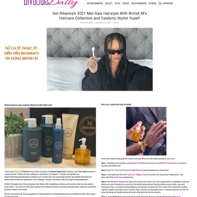 Dầu gội đầu cao cấp BRITISH M Kompucha Shamboo ngăn gãy rụng, hỗ trợ dễ mọc tóc, giảm hói dùng được cho nam nữ 750ml