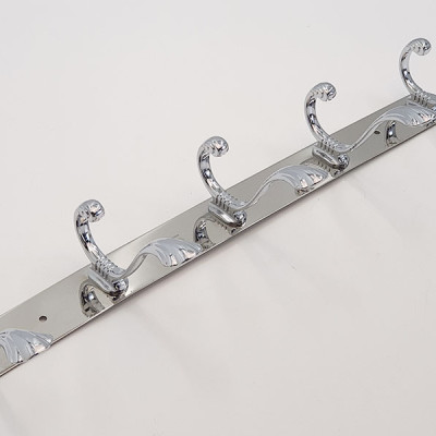 Móc treo áo 5 chấu hoa văn Inox Eurolife EL-M2 (Trắng bạc)