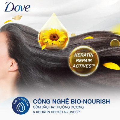 Dầu Gội Dove Hỗ Trợ Phục Hồi Tóc Hư Tổn 640g