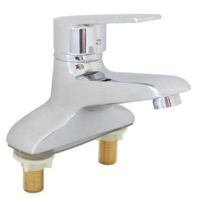 Vòi Lavabo nóng lạnh 2 chân Đồng mạ Chrome Eurolife EL-AZA03-1 (Trắng bạc)