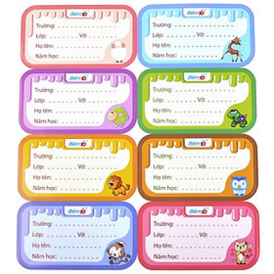 Nhãn vở Điểm 10 TP-NBL03 (8 cái/xấp)