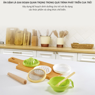 BỘ CHẾ BIẾN THỨC ĂN ĐA NĂNG 7 CHI TIẾT CHO BÉ TỪ 4M+ KUKU - KU5307