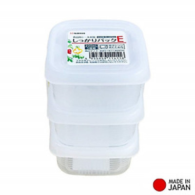 Set 3 hộp chia thức ăn dặm cho bé đa năng tiện dụng ( Bản vuông ) - Hàng nội địa Nhật Bản.