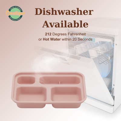 Bộ Khay Ăn Trẻ Em Nestique N-21 Cao Cấp 4 Ngăn Có Nắp