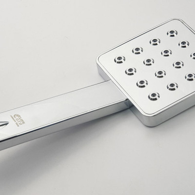 Bộ đài sen, tay sen vuông nhựa ABS mạ Chrome cao cấp Eurolife EL-DSV 02 (Trắng bạc)