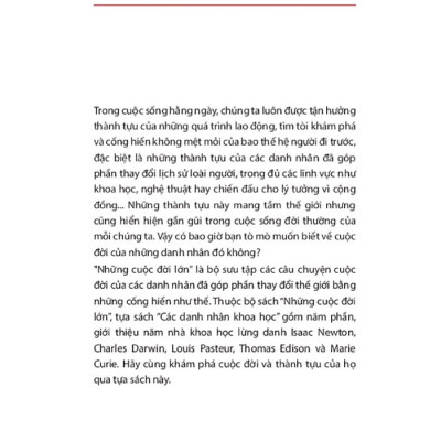 Những Cuộc Đời Lớn - Các Danh Nhân Khoa Học -  Catmint Books, trẻ