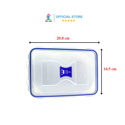 [TẶNG KHAY RÁO NƯỚC] Hộp Đựng Thực Phẩm VIETSON 3200ml Nắp Khóa 4 Cạnh Kín Hơi